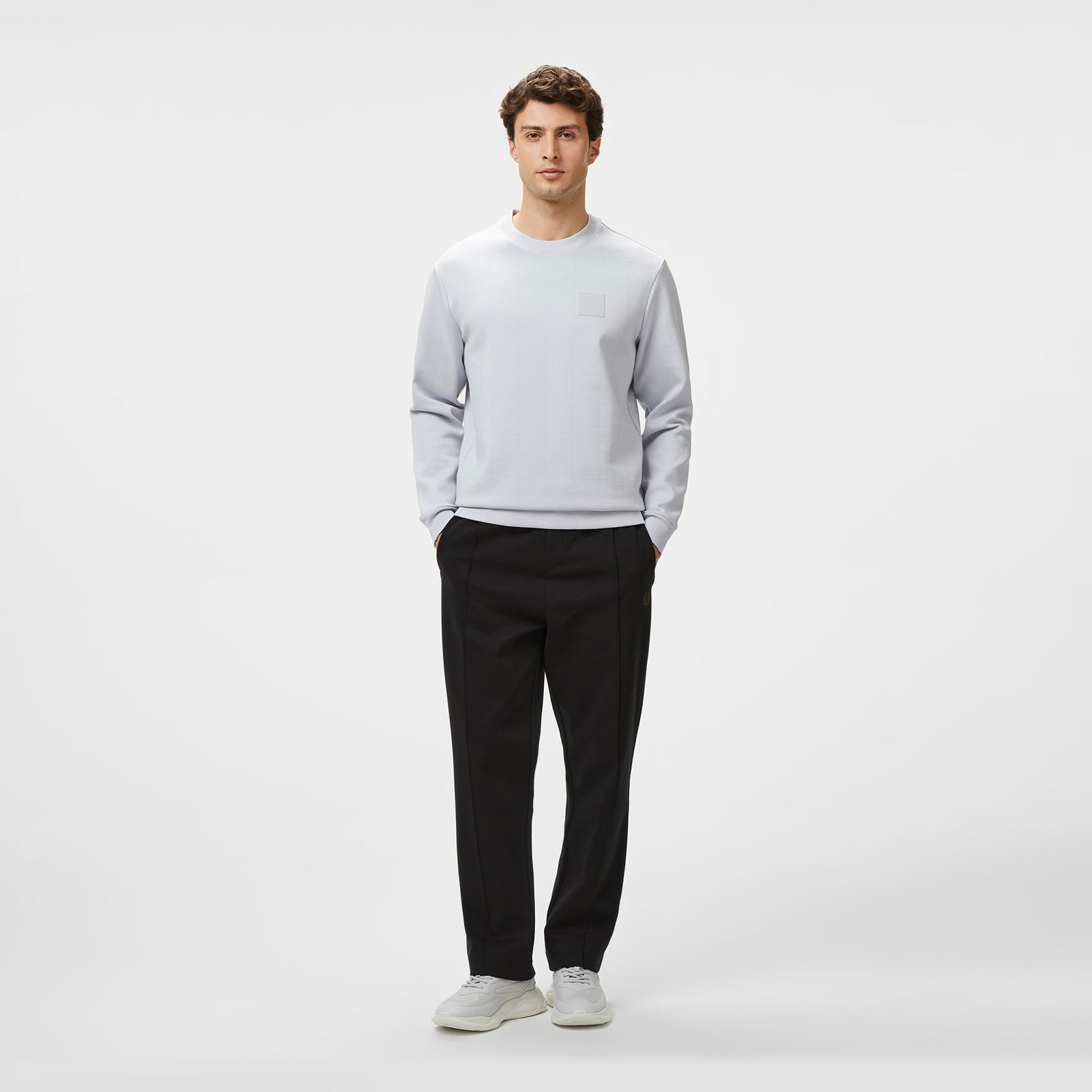 Boss Salbo Dropneedle Erkek Gri Sweatshirt
