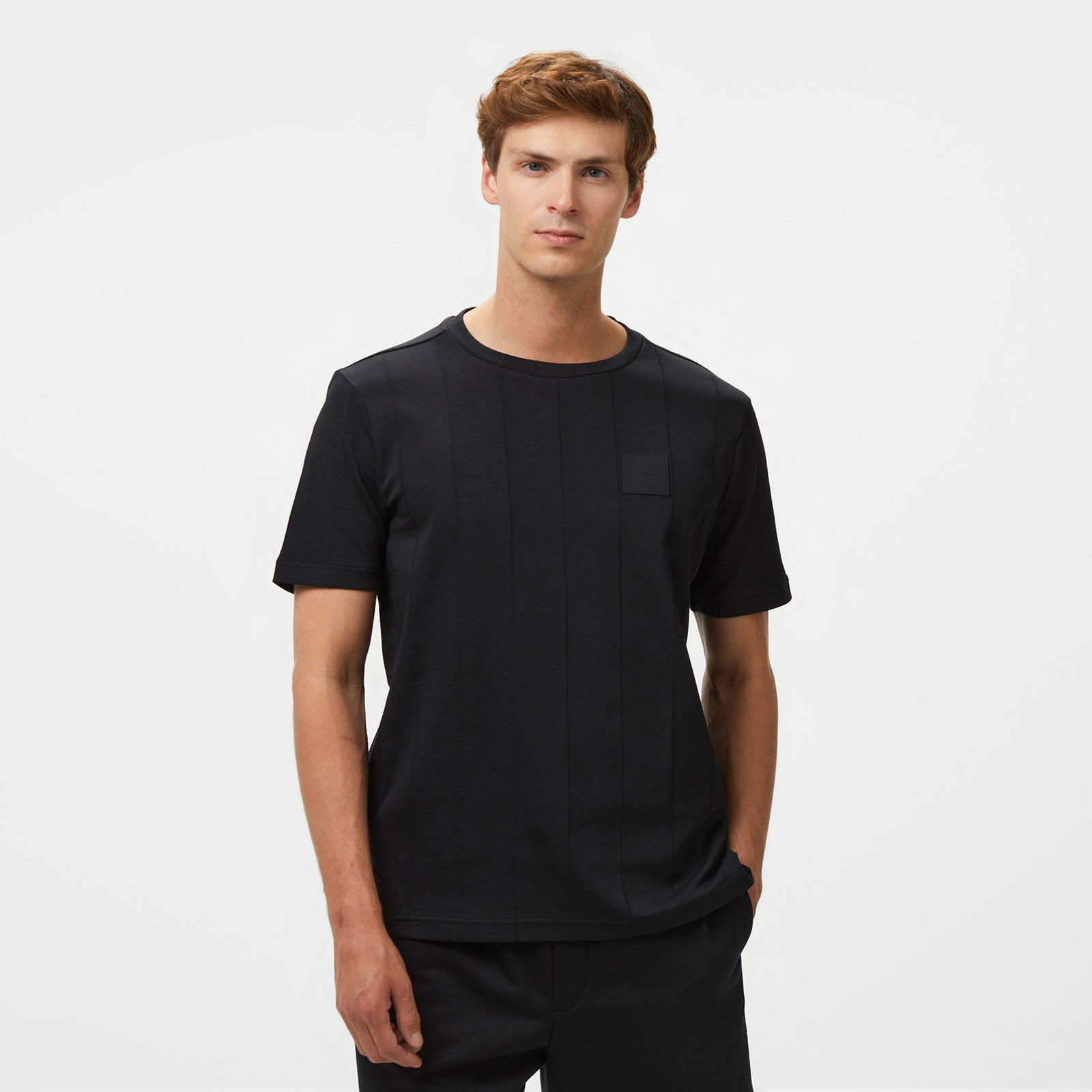 Boss Tee Dropneedle Ac Erkek Siyah T-Shirt