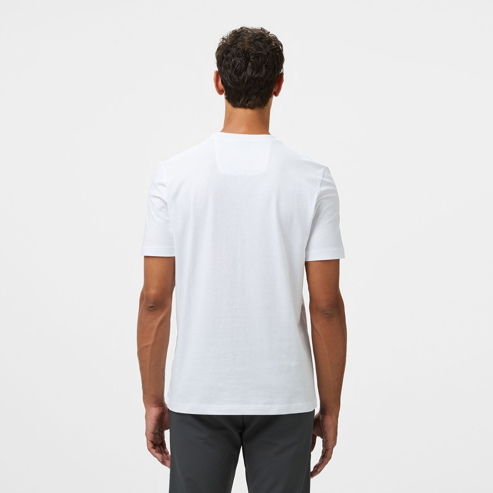 Boss Tee Tape Logo Erkek Beyaz T-Shirt