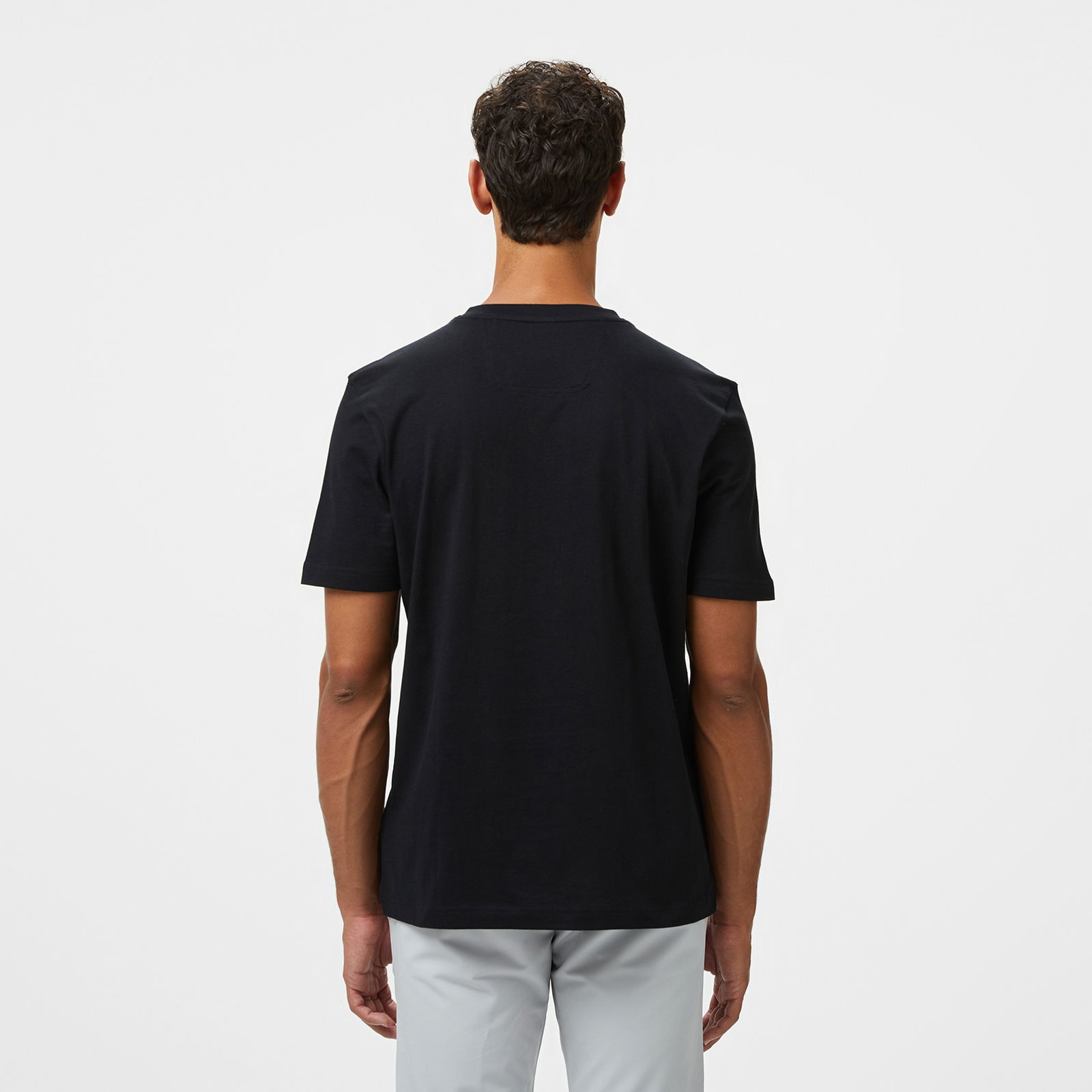 Boss Tee Tape Logo Erkek Siyah T-Shirt