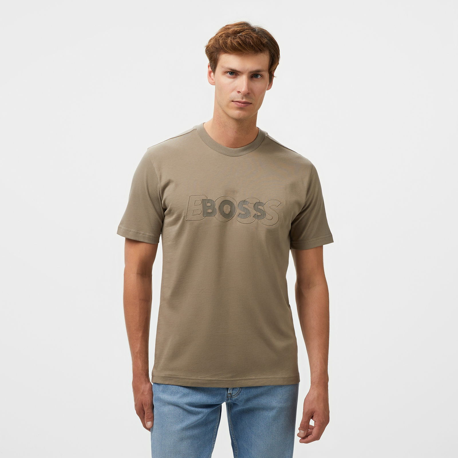 Boss Tee Dropneedle Erkek Yeşil T-Shirt