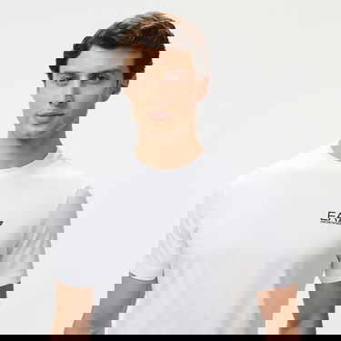  EA7 Erkek Beyaz Bisiklet Yaka T-Shirt
