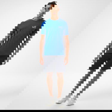  EA7 Erkek Mavi Bisiklet Yaka T-Shirt