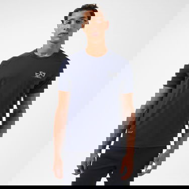  EA7 Erkek Lacivert Bisiklet Yaka T-Shirt