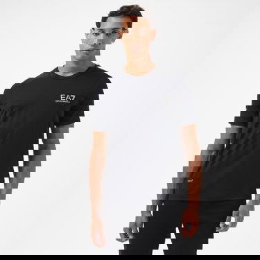  EA7 Erkek Siyah Bisiklet Yaka T-Shirt