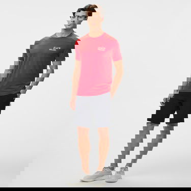  EA7 Erkek Kırmızı Bisiklet Yaka T-Shirt