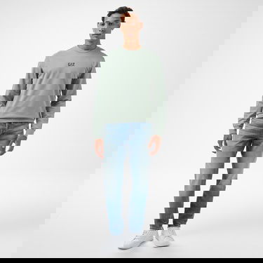  EA7 Erkek Yeşil Bisiklet Yaka Sweatshirt