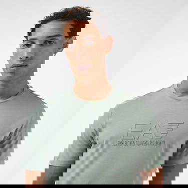  EA7 Erkek Yeşil Bisiklet Yaka T-Shirt