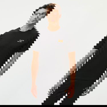  EA7 Erkek Siyah Bisiklet Yaka T-Shirt
