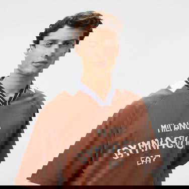  EA7 Erkek Kahverengi Bisiklet Yaka T-Shirt