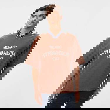  EA7 Erkek Kahverengi Bisiklet Yaka T-Shirt