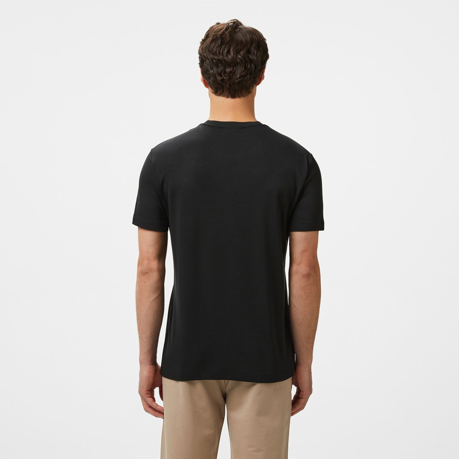 EA7 Erkek Siyah Bisiklet Yaka T-Shirt