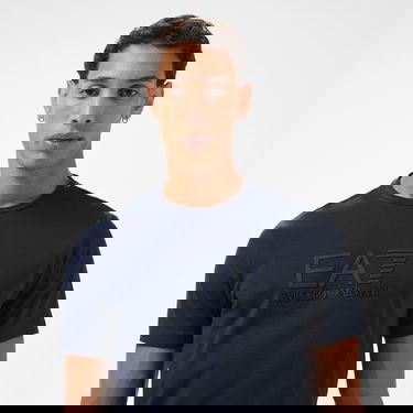  EA7 Erkek Lacivert Bisiklet Yaka T-Shirt