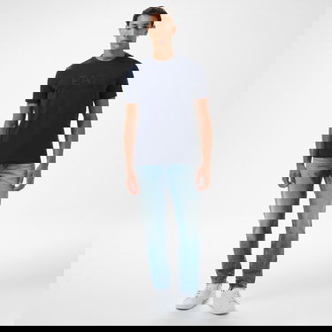  EA7 Erkek Lacivert Bisiklet Yaka T-Shirt