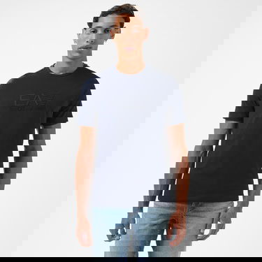  EA7 Erkek Lacivert Bisiklet Yaka T-Shirt