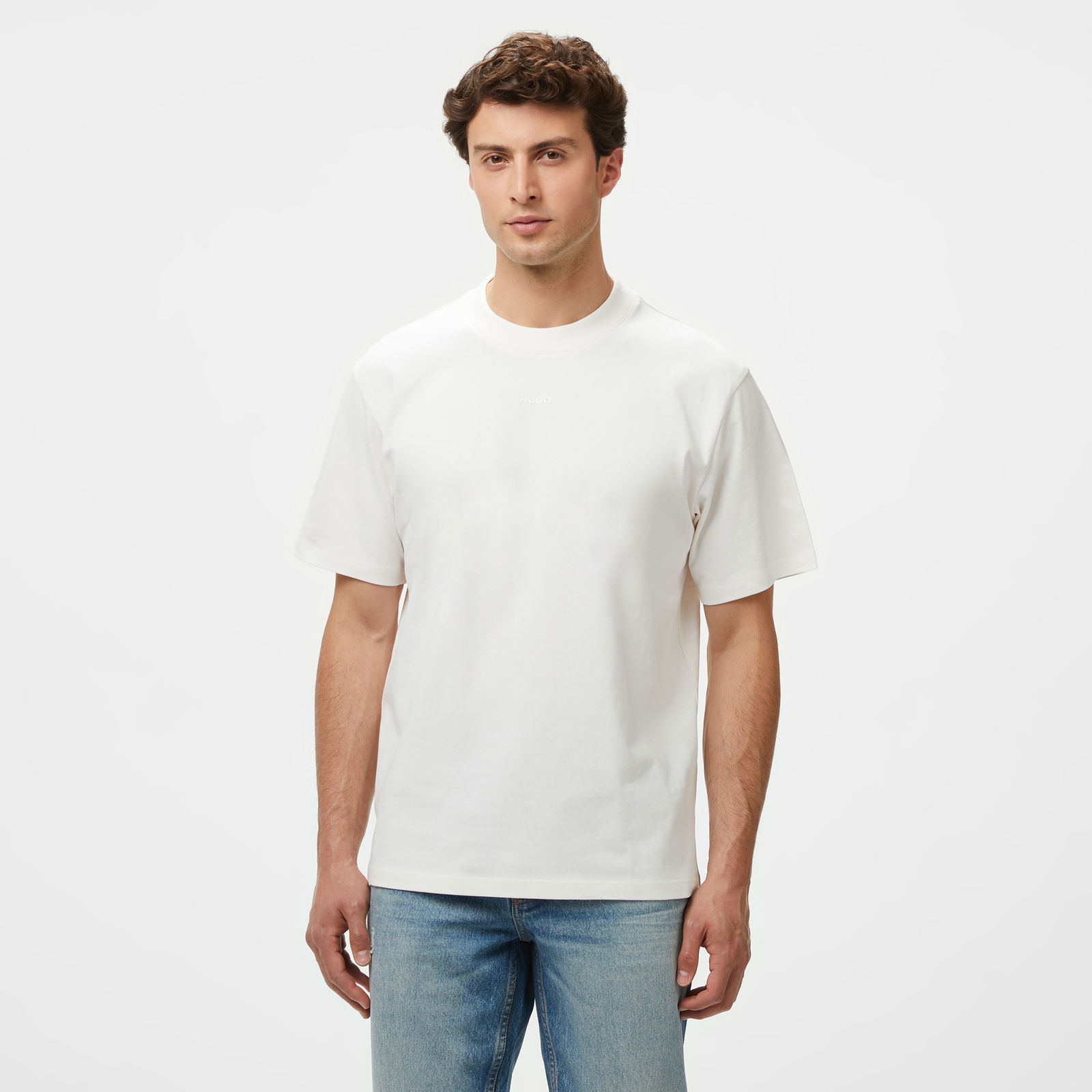 Hugo Dapolino Erkek Beyaz T-Shirt