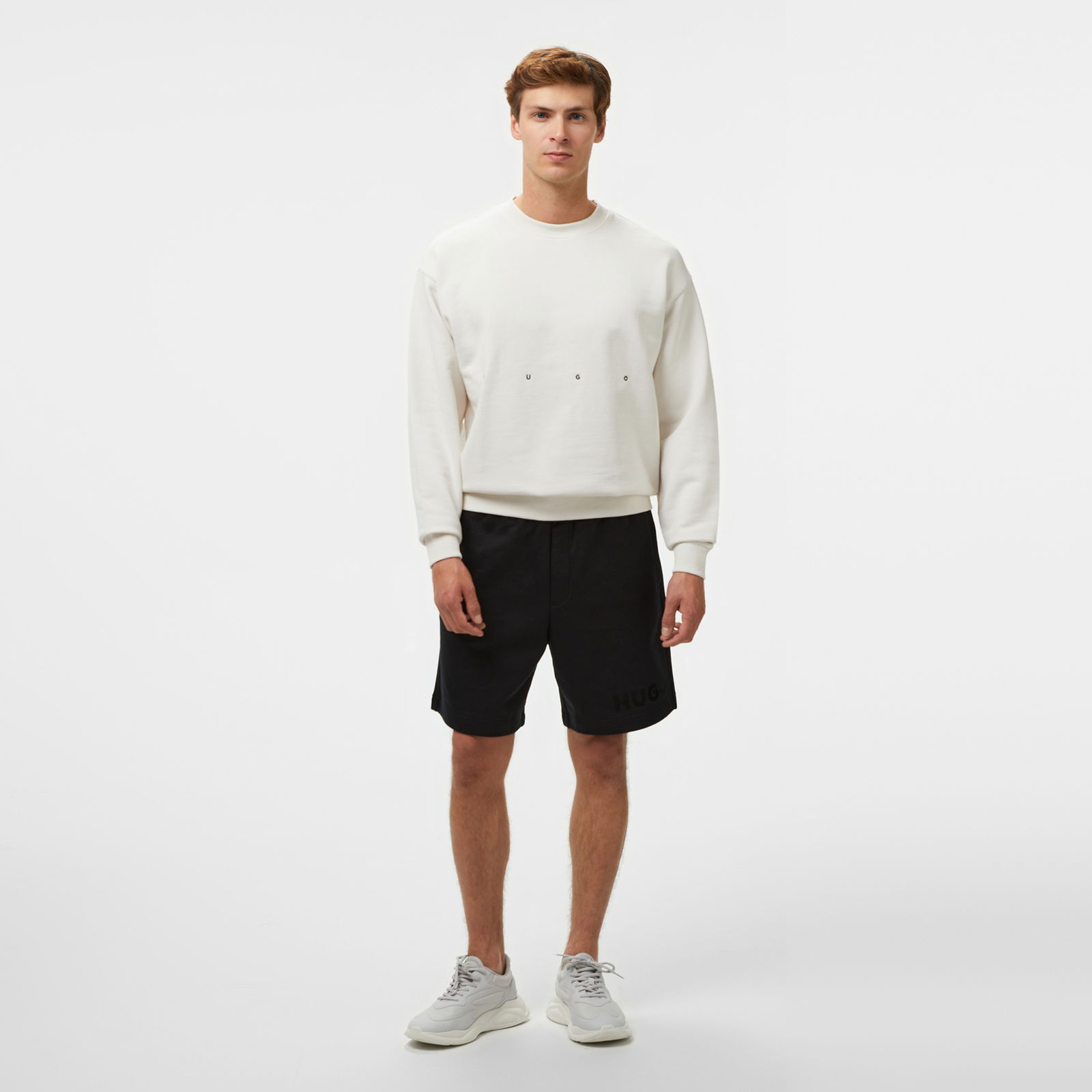 Hugo Dutap Erkek Beyaz Sweatshirt
