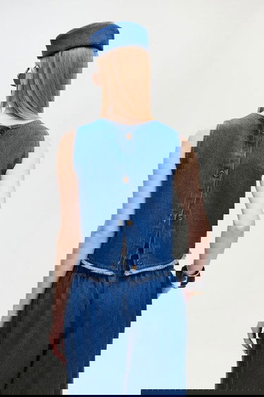  İKİKIZ Denim Bluz Kadın Mavi