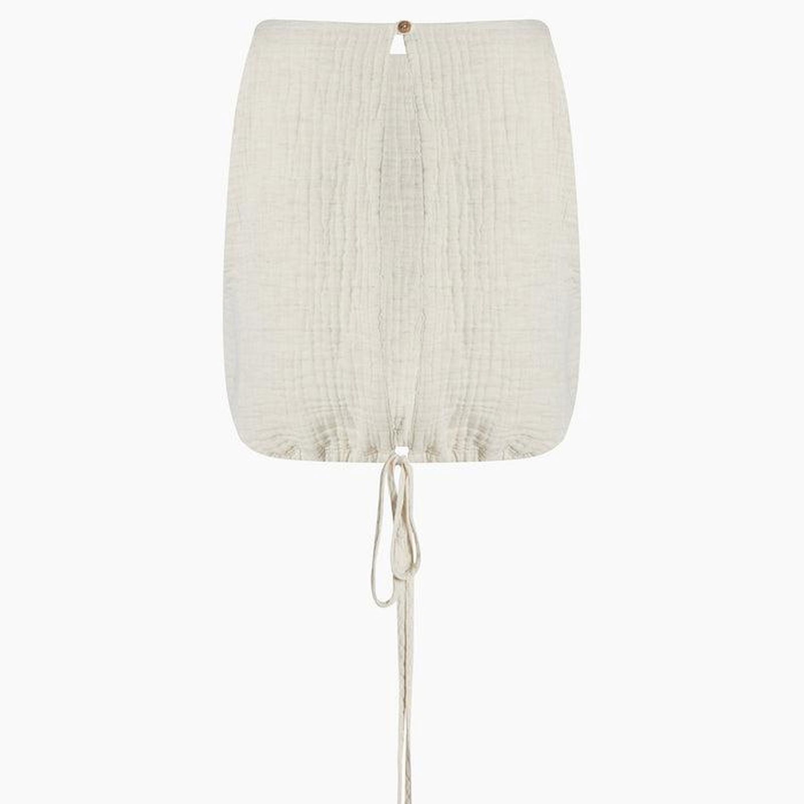 İKİKIZ Crinkle Linen Kolsuz Crop Top Kadın Naturel