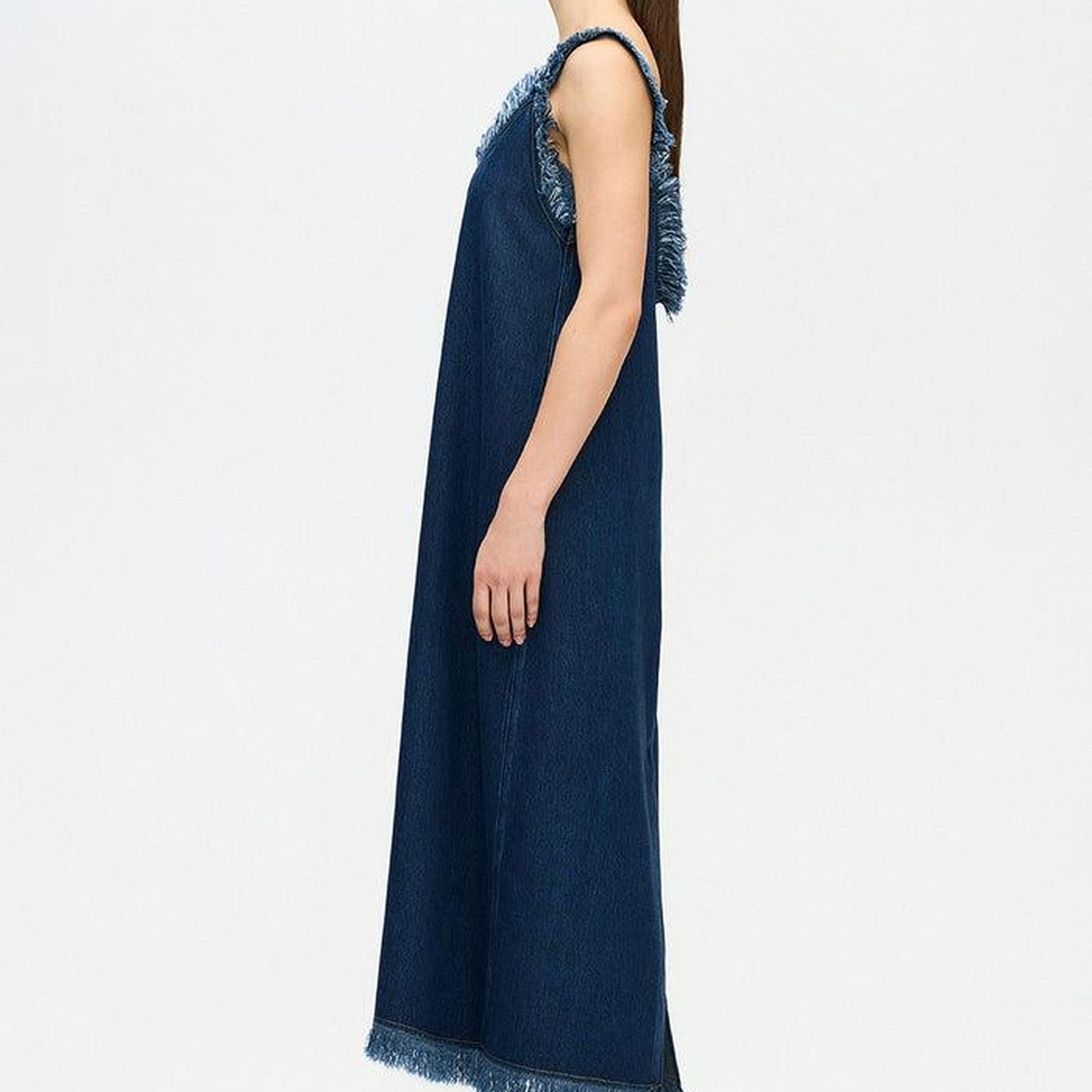 İKİKIZ Denim Askılı Elbise Kadın Renkli