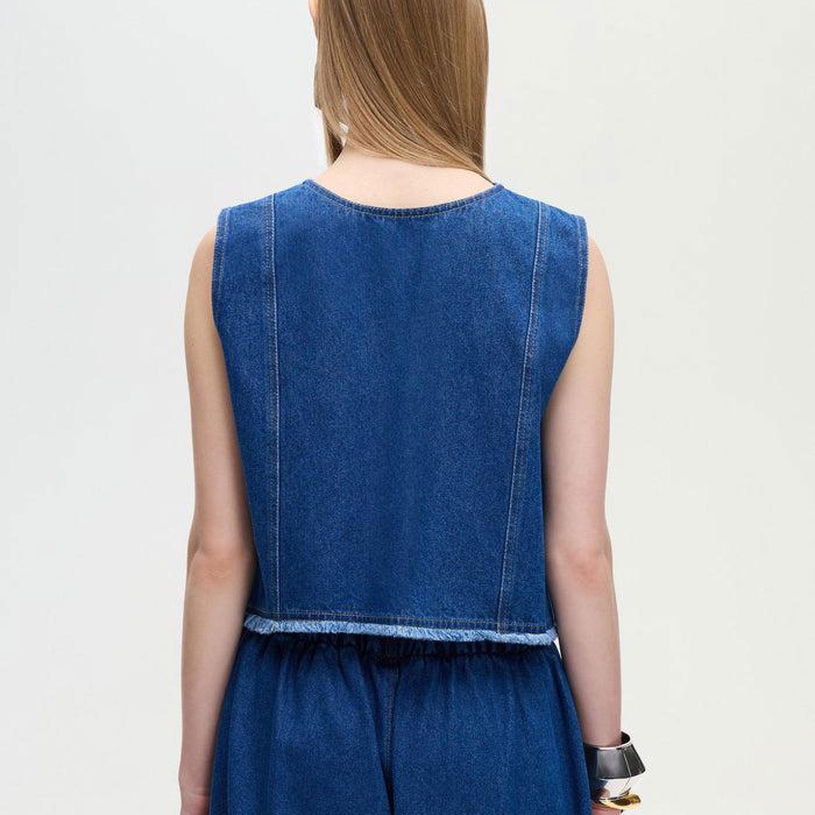 İKİKIZ Denim Yelek Kadın Renkli