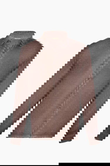  İKİKIZ Keten Kahverengi Gömlek Erkek Kahverengi