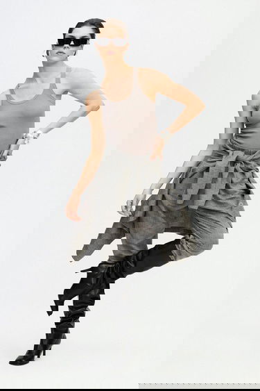  İKİKIZ Oversize Ceket Kadın Gri