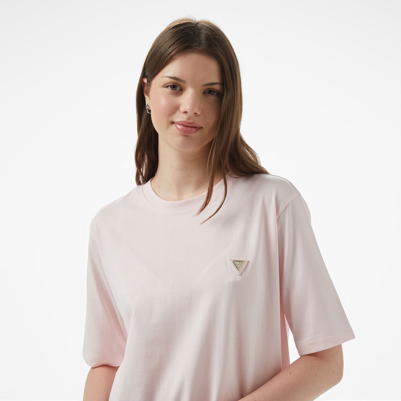 Guess Colette Boxy T Kadın Pembe T-Shirt