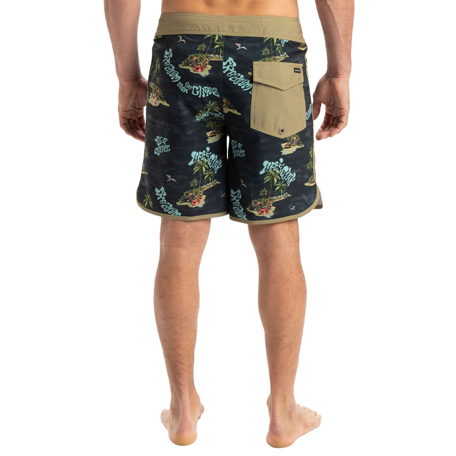 Quiksilver Surfsilk Scallop 18 Erkek Siyah Boardshort