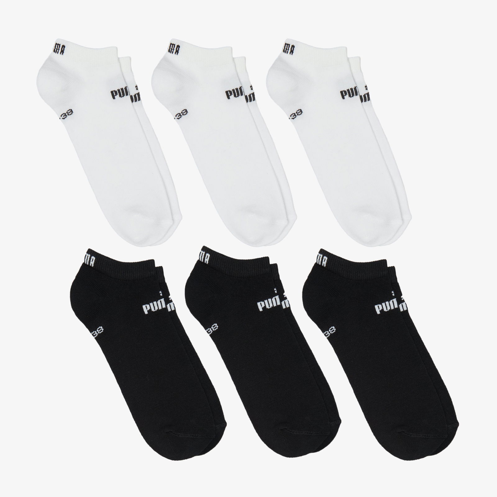 Puma Elements Sneaker Unisex Beyaz/Siyah 6'lı Çorap