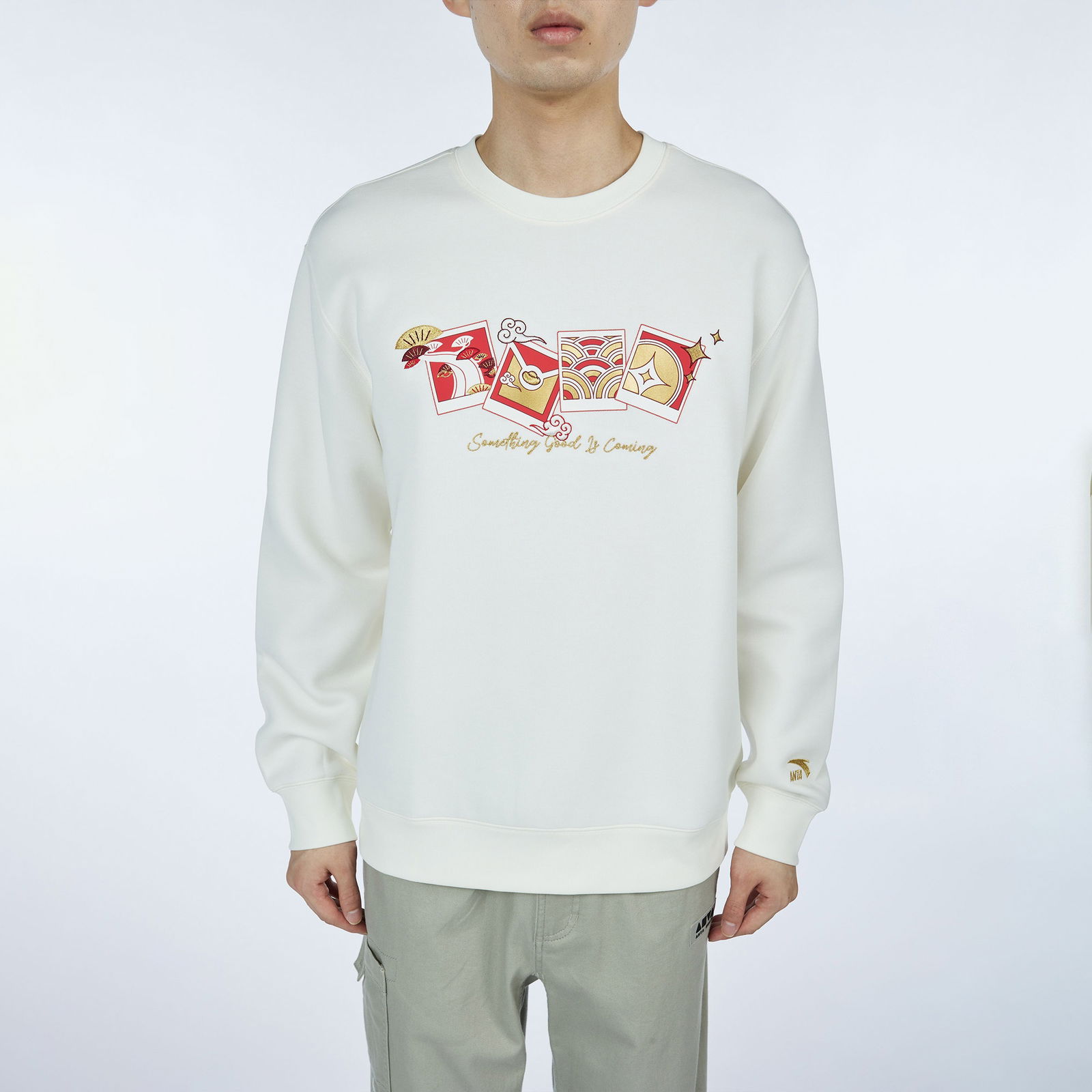 Anta CNY Good Luck Erkek Bej Sweatshirt