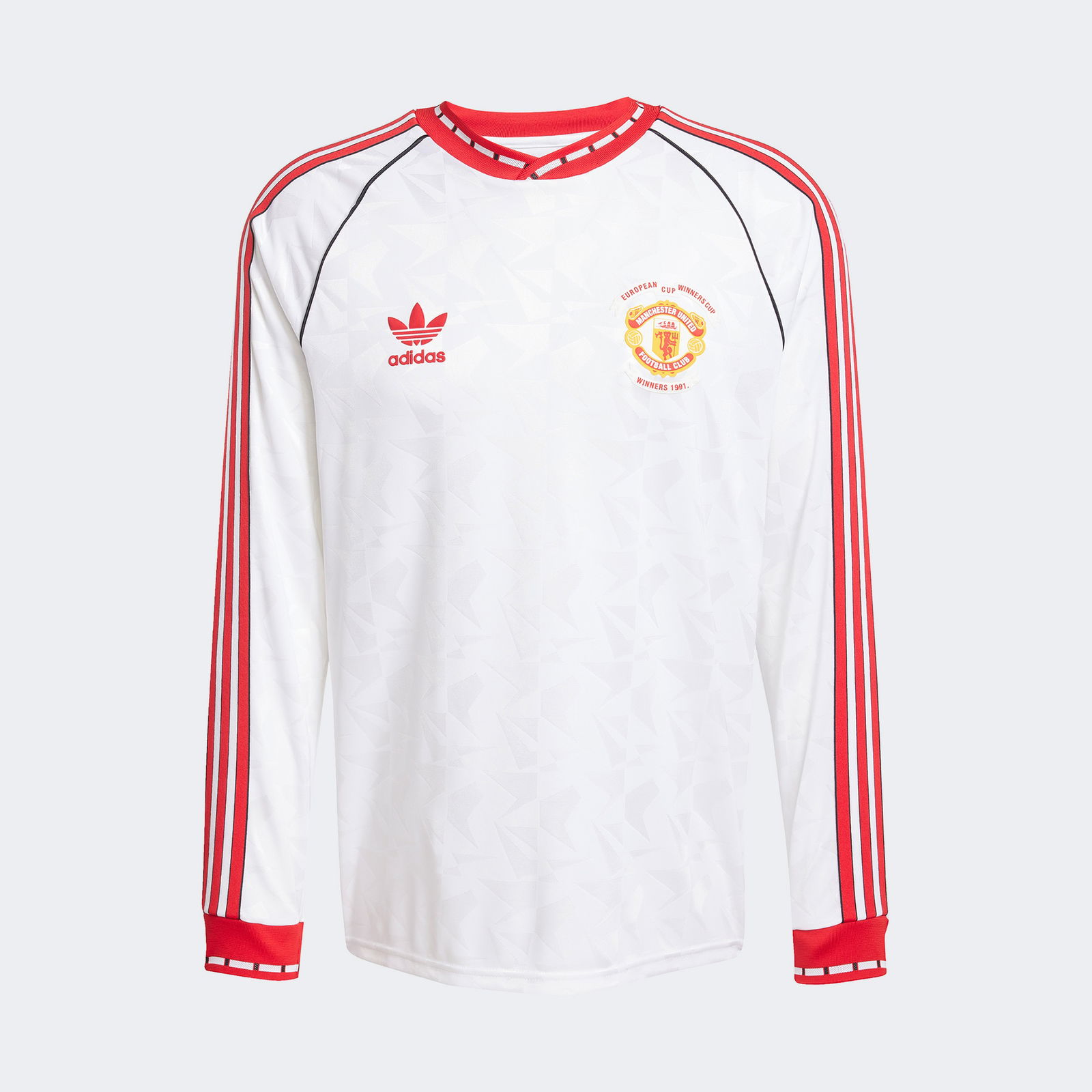 adidas Manchester United Retro Erkek Beyaz Uzun Kollu T-Shirt