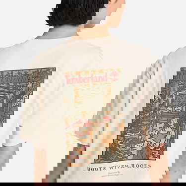  Timberland Washed Boot Lab Back Graphic Erkek Kahverengi T-Shirt