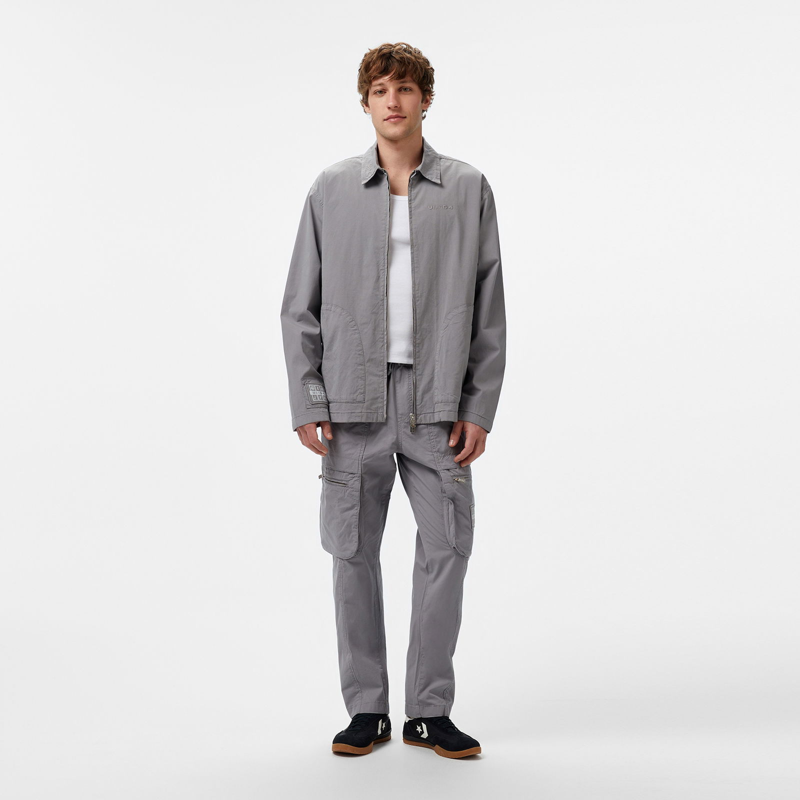 UNITED4 Oversize Erkek Gri Ceket
