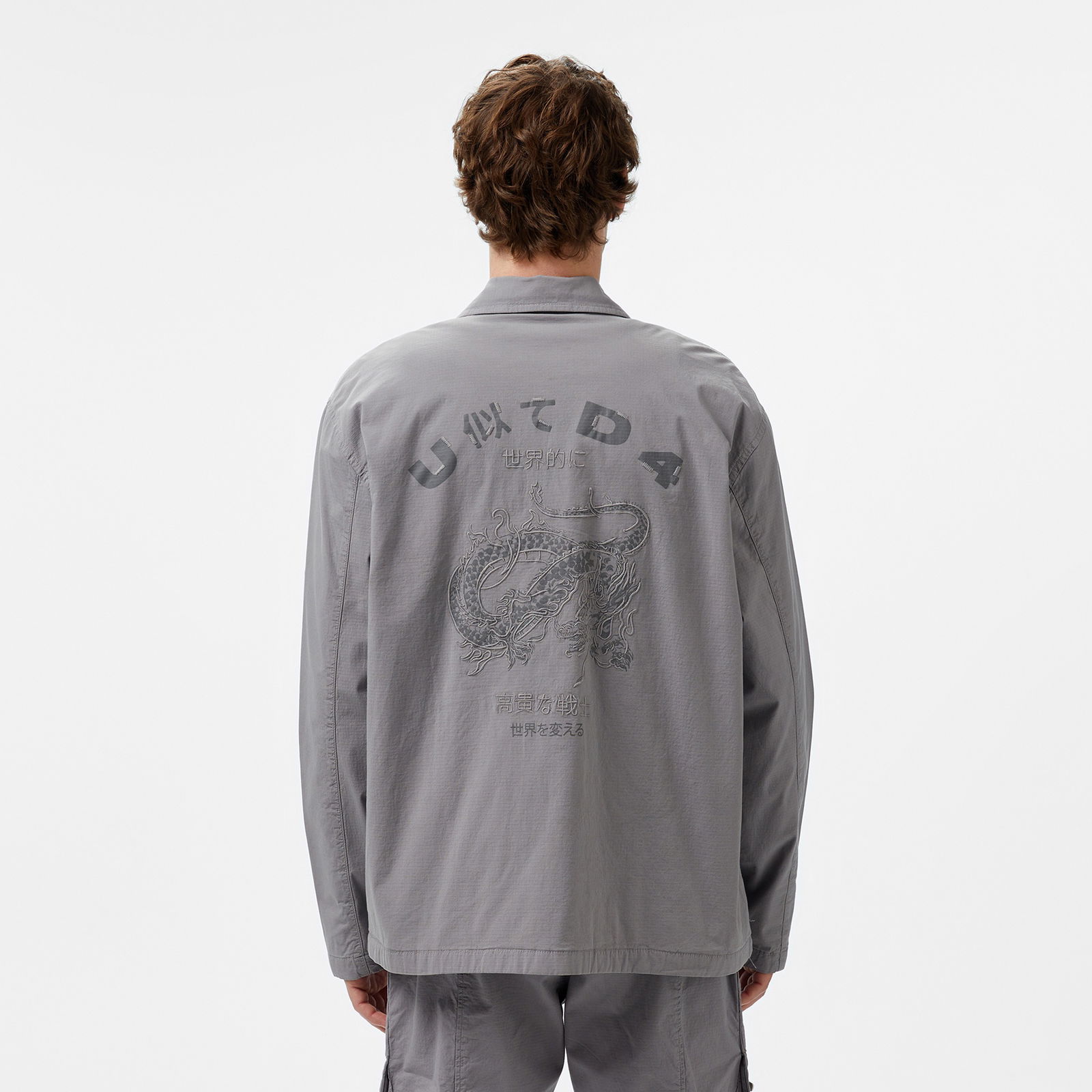 UNITED4 Oversize Erkek Gri Ceket