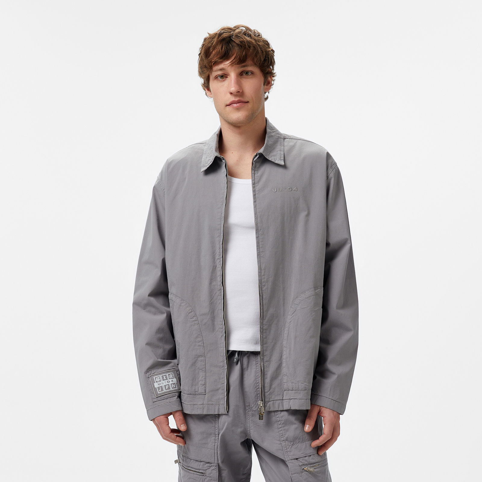 UNITED4 Oversize Erkek Gri Ceket