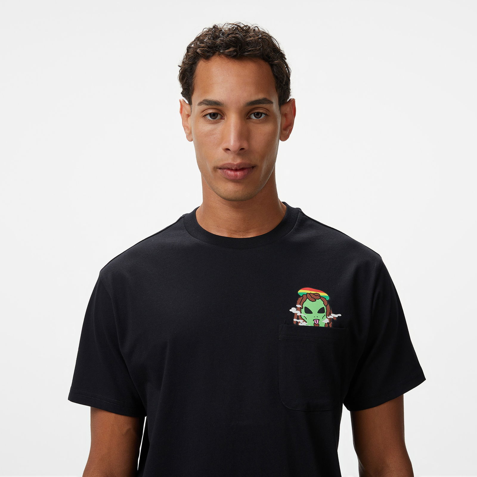 Ripndip Smoking Rasta Alien Erkek Siyah T-Shirt