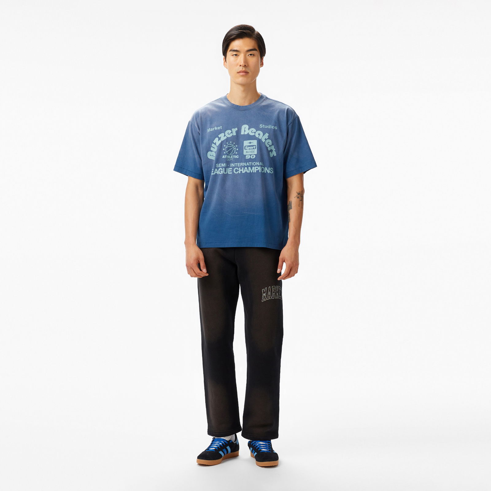 The Market 'Buzzer Beaters' Erkek Mavi T-Shirt