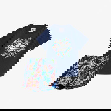  adidas Originals Flowers Çocuk Mavi Şort Takım