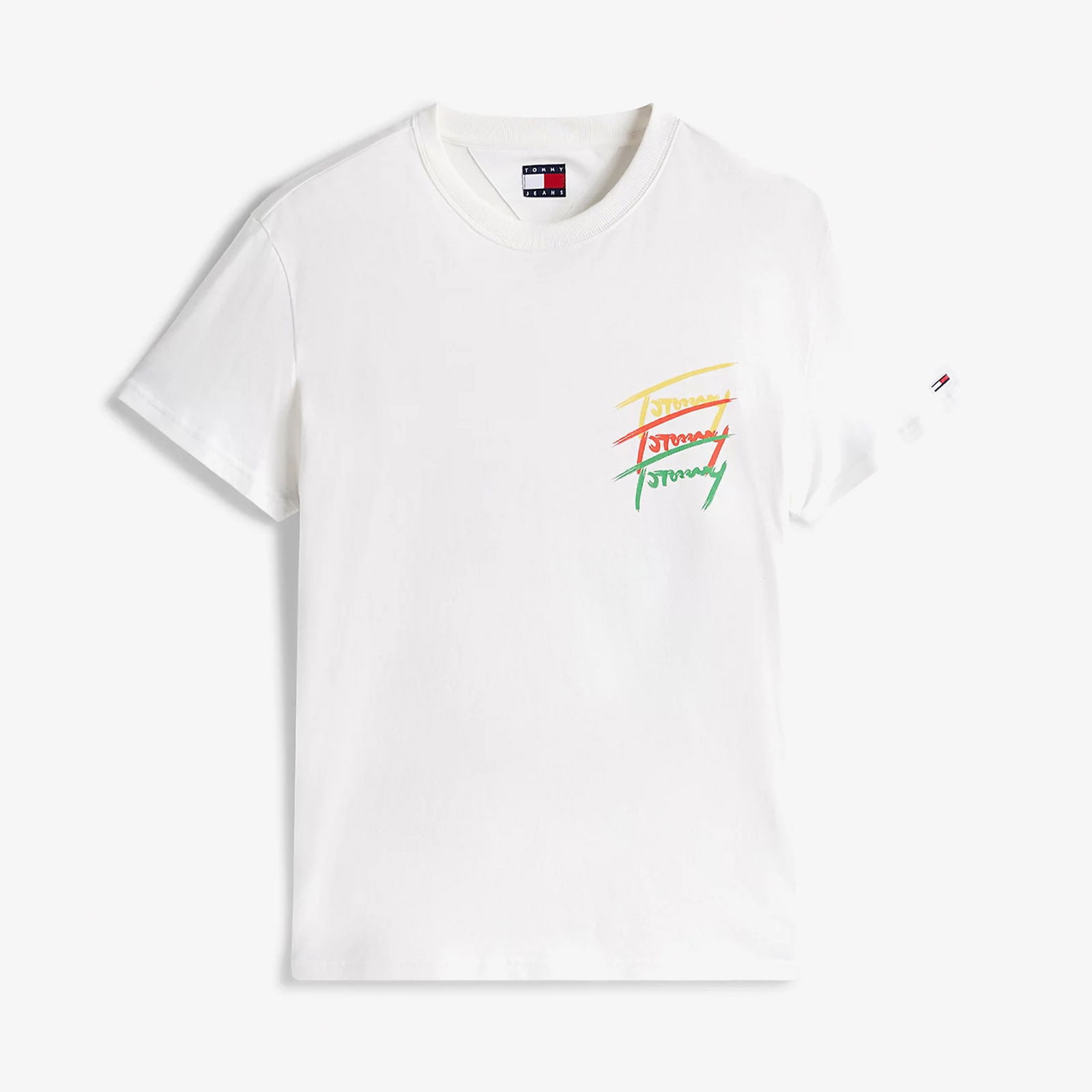 Tommy Jeans Regular Twisted Erkek Beyaz T-Shirt