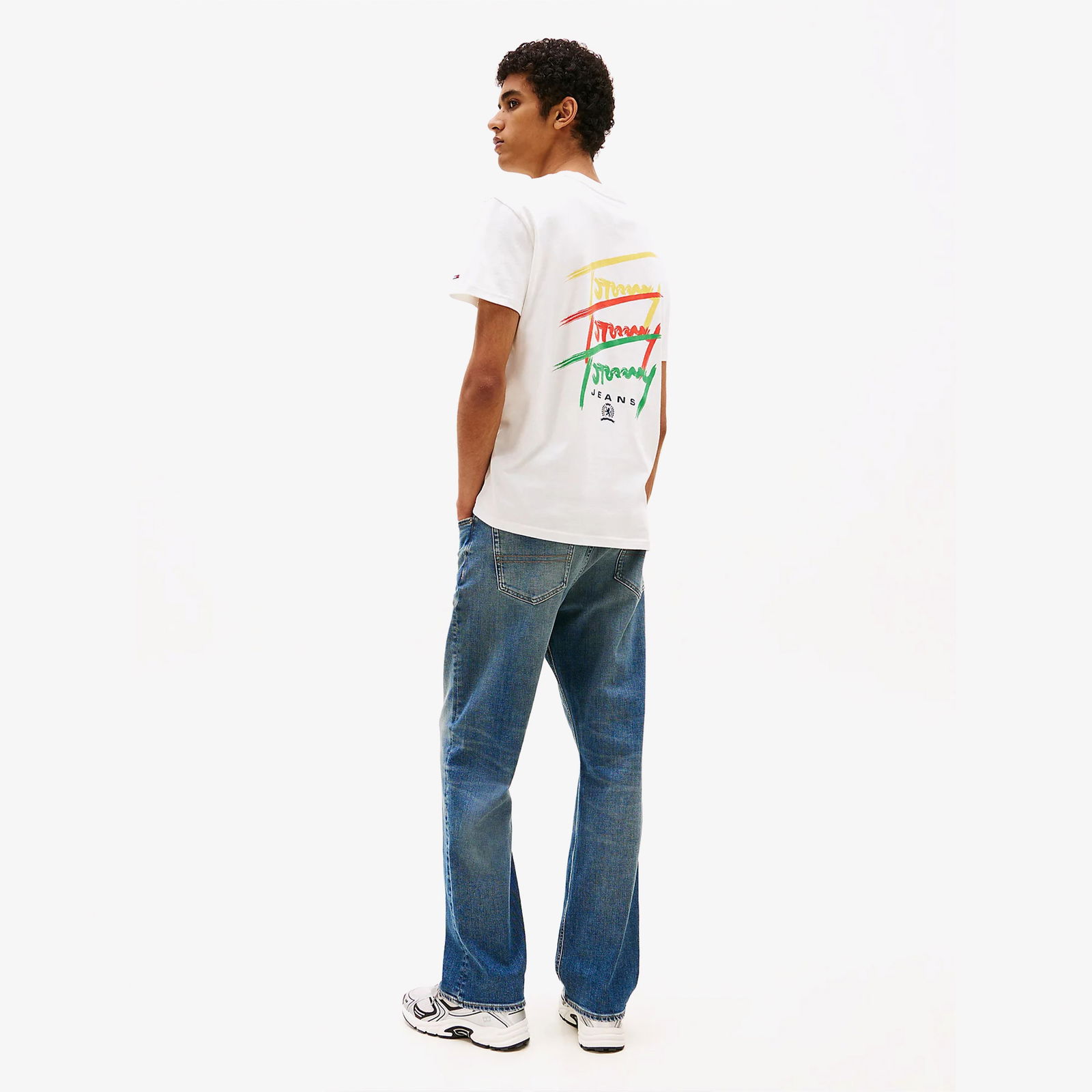 Tommy Jeans Regular Twisted Erkek Beyaz T-Shirt
