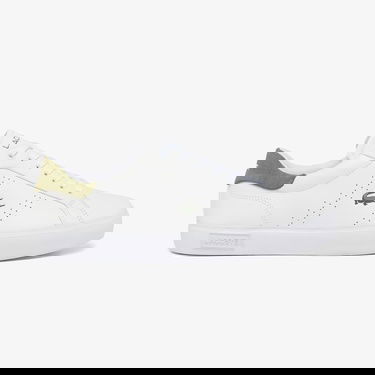  Lacoste Powercourt 2.0 Leather Erkek Beyaz Sneaker