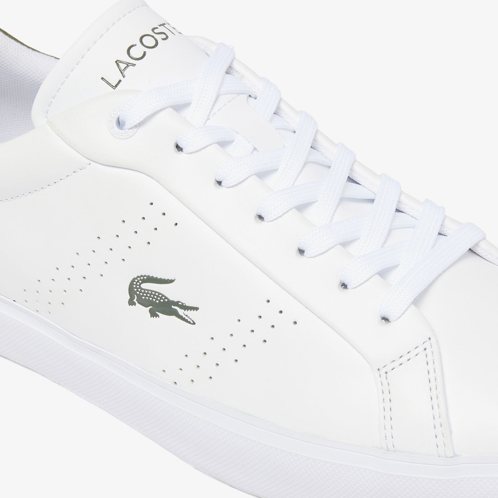 Lacoste Powercourt 2.0 Leather Erkek Beyaz Sneaker