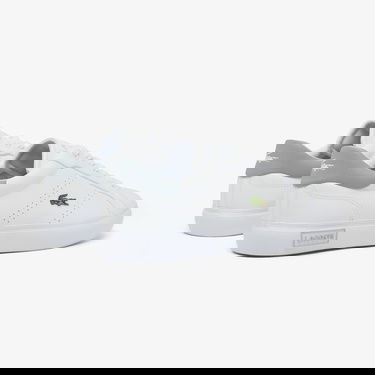  Lacoste Powercourt 2.0 Leather Erkek Beyaz Sneaker