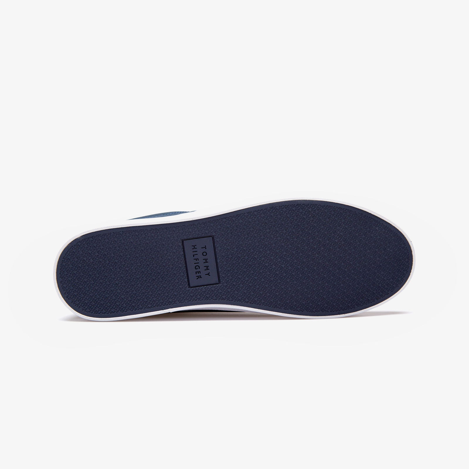 Tommy Hilfiger Th Hi Vulc Low Core Stripes Mesh Erkek Mavi Sneaker