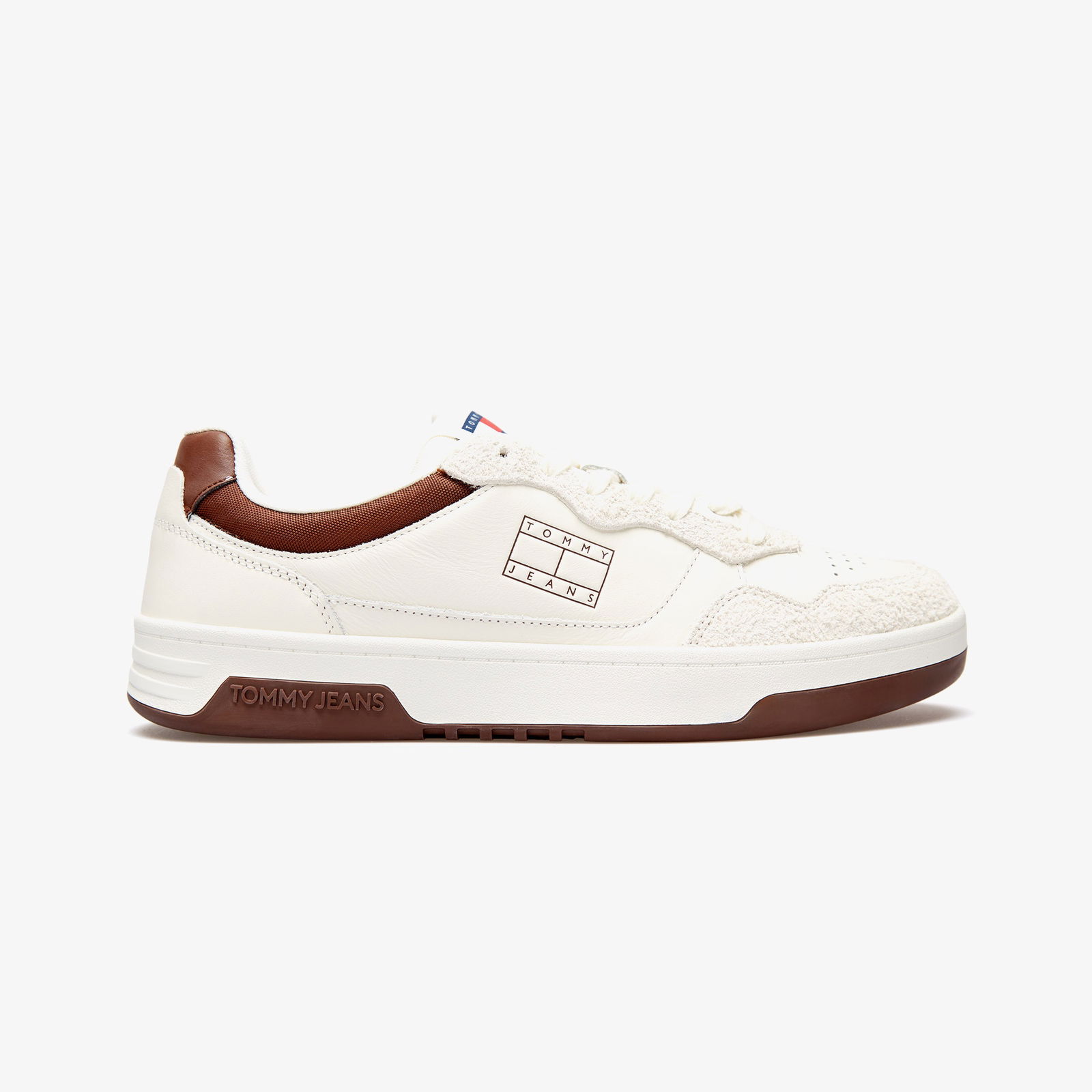 Tommy Hilfiger Cupsole Leather Mix Erkek Beyaz Sneaker
