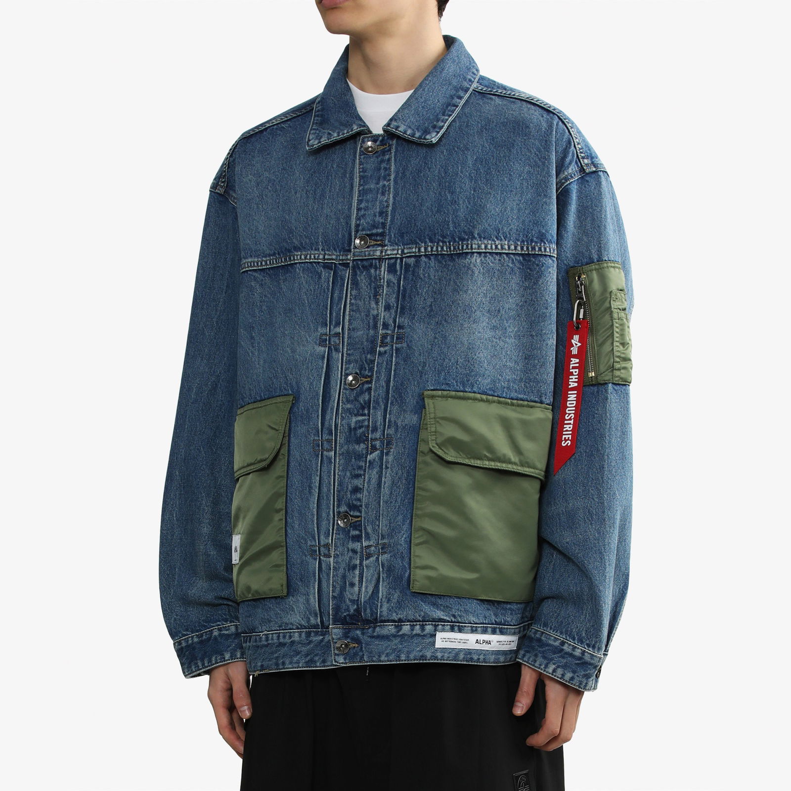 Alpha Industries Denim Erkek Mavi Ceket