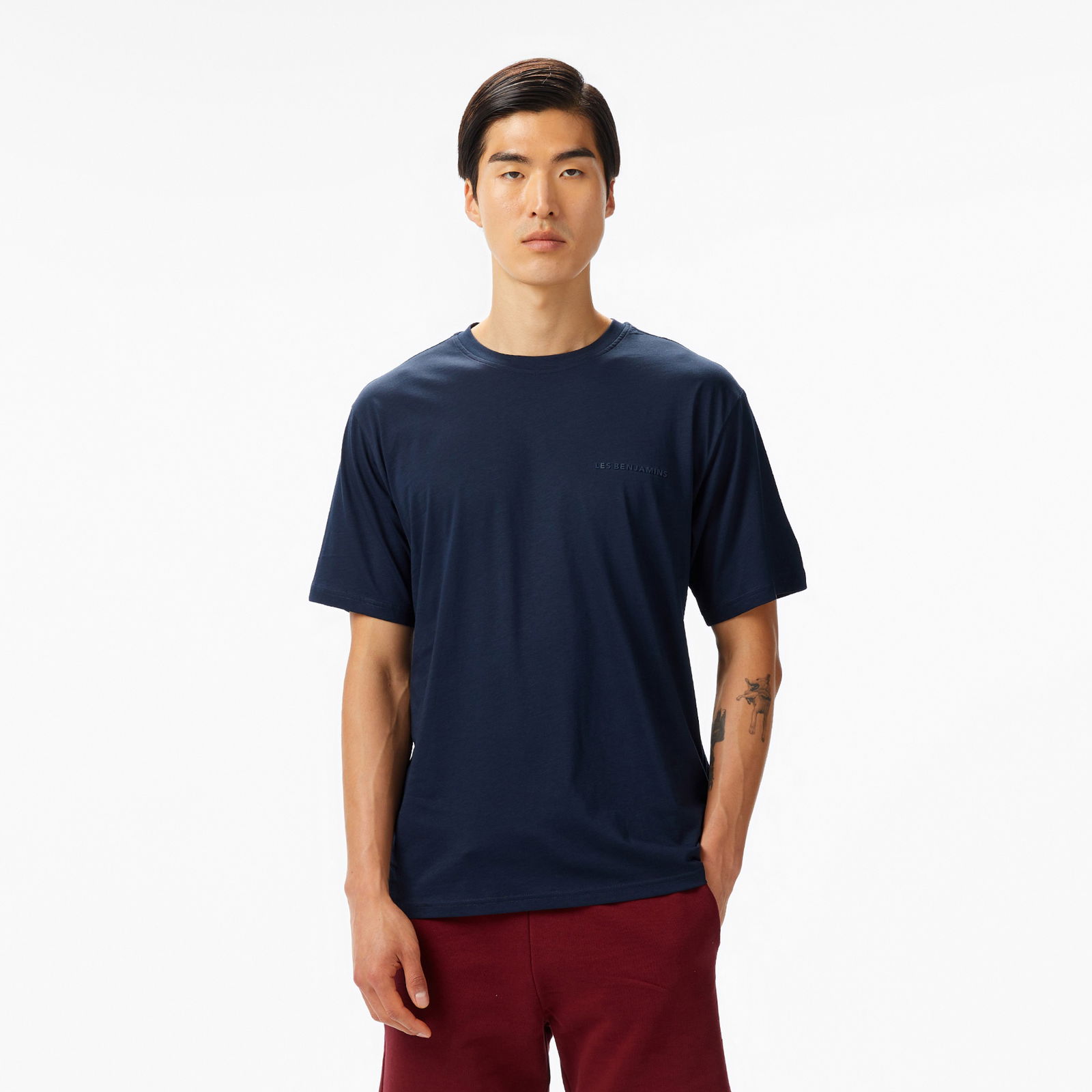 Les Benjamins 408 Erkek Lacivert T-Shirt