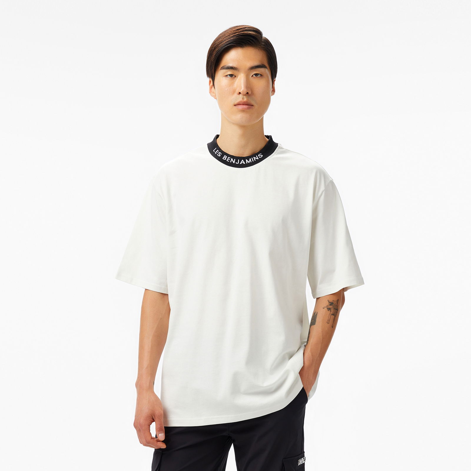 Les Benjamins 404 Erkek Beyaz T-Shirt