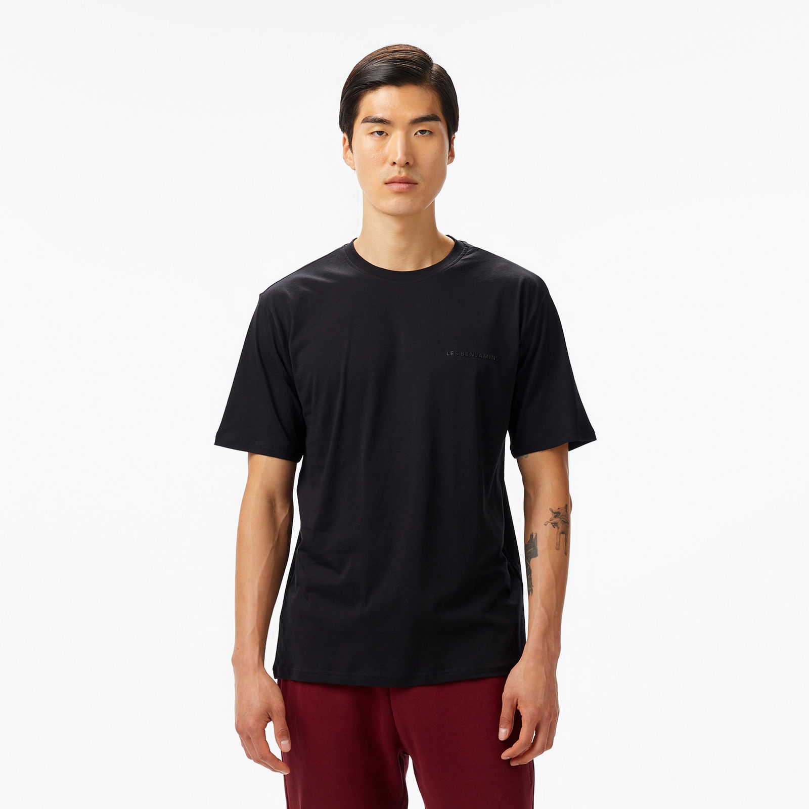 Les Benjamins 407 Erkek Siyah T-Shirt
